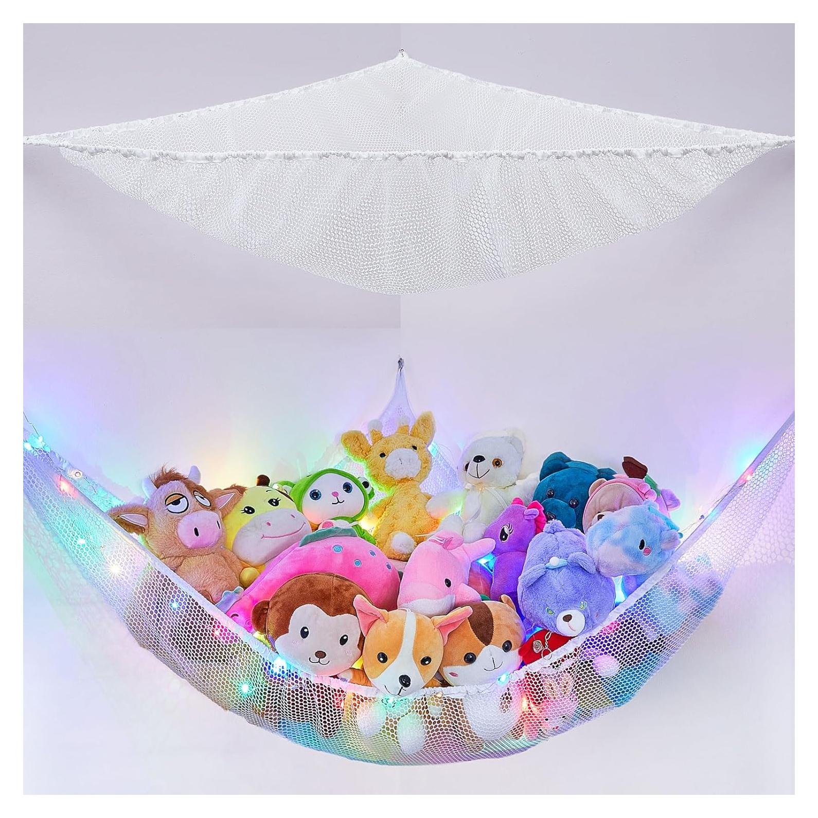 Hamaca de Animales de Peluche Basumee con Luz LED 130x155 cm