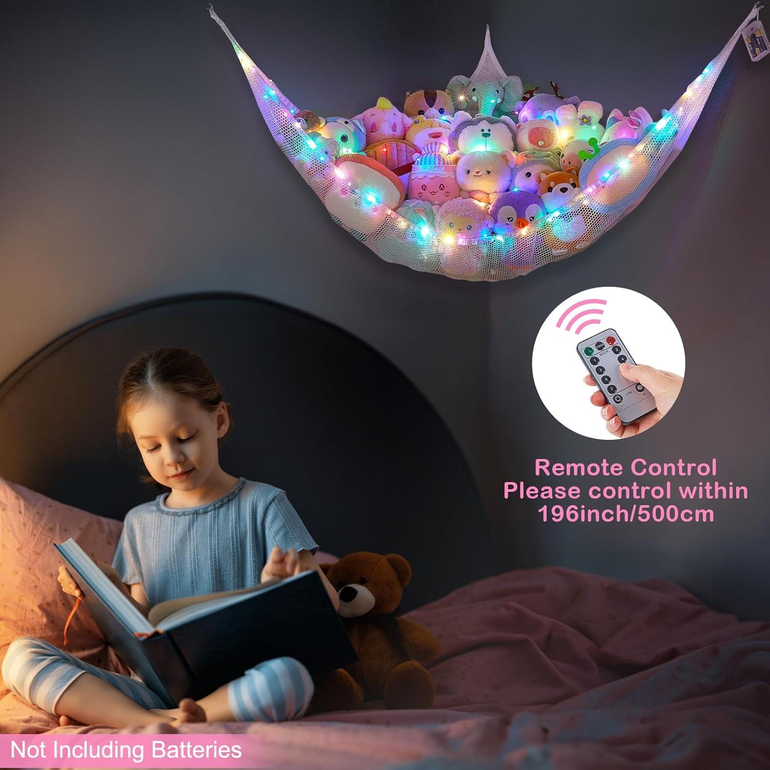 Hamaca de Animales de Peluche Basumee con Luz LED 130x155 cm