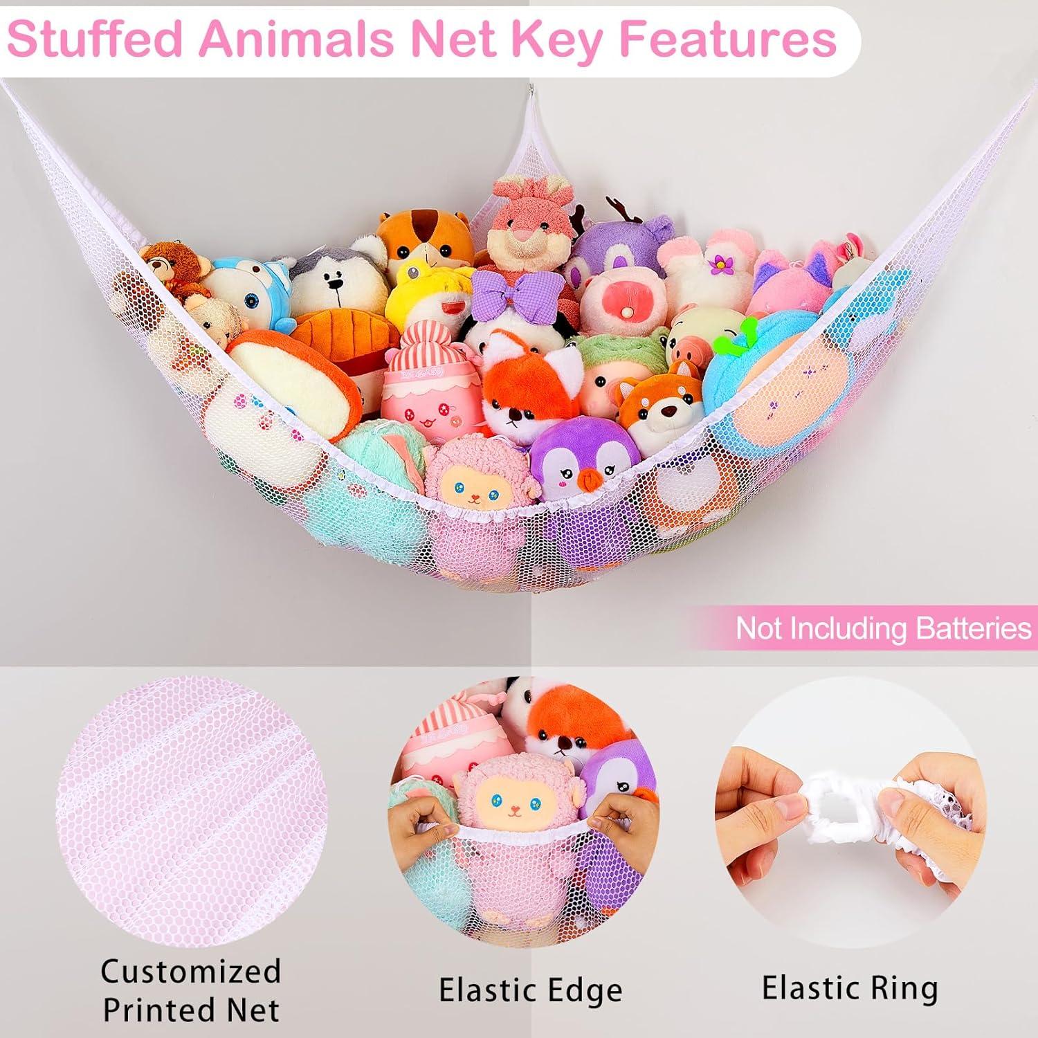 Hamaca de Animales de Peluche Basumee con Luz LED 130x155 cm