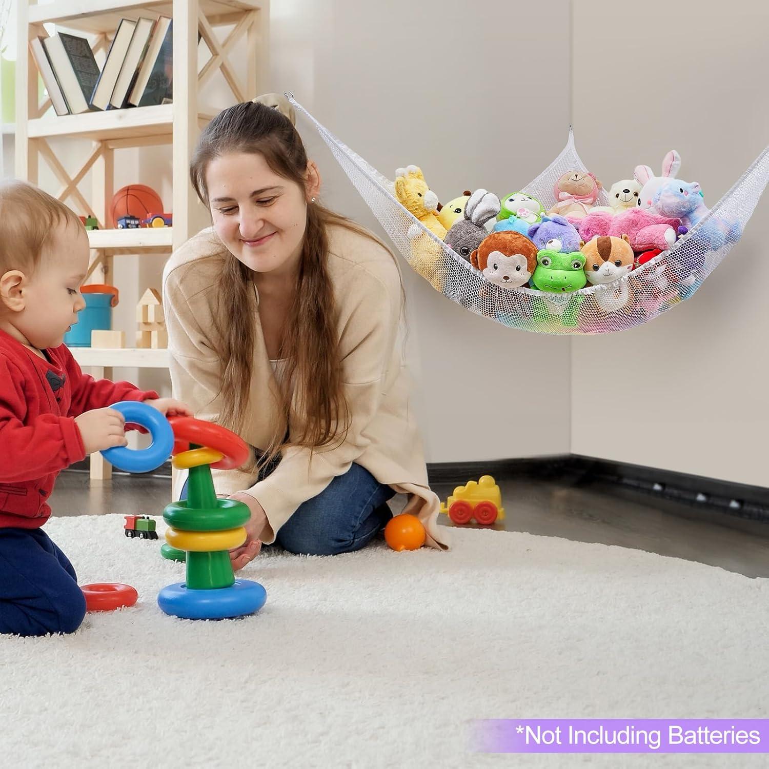 Hamaca de Animales de Peluche Basumee con Luz LED 130x155 cm