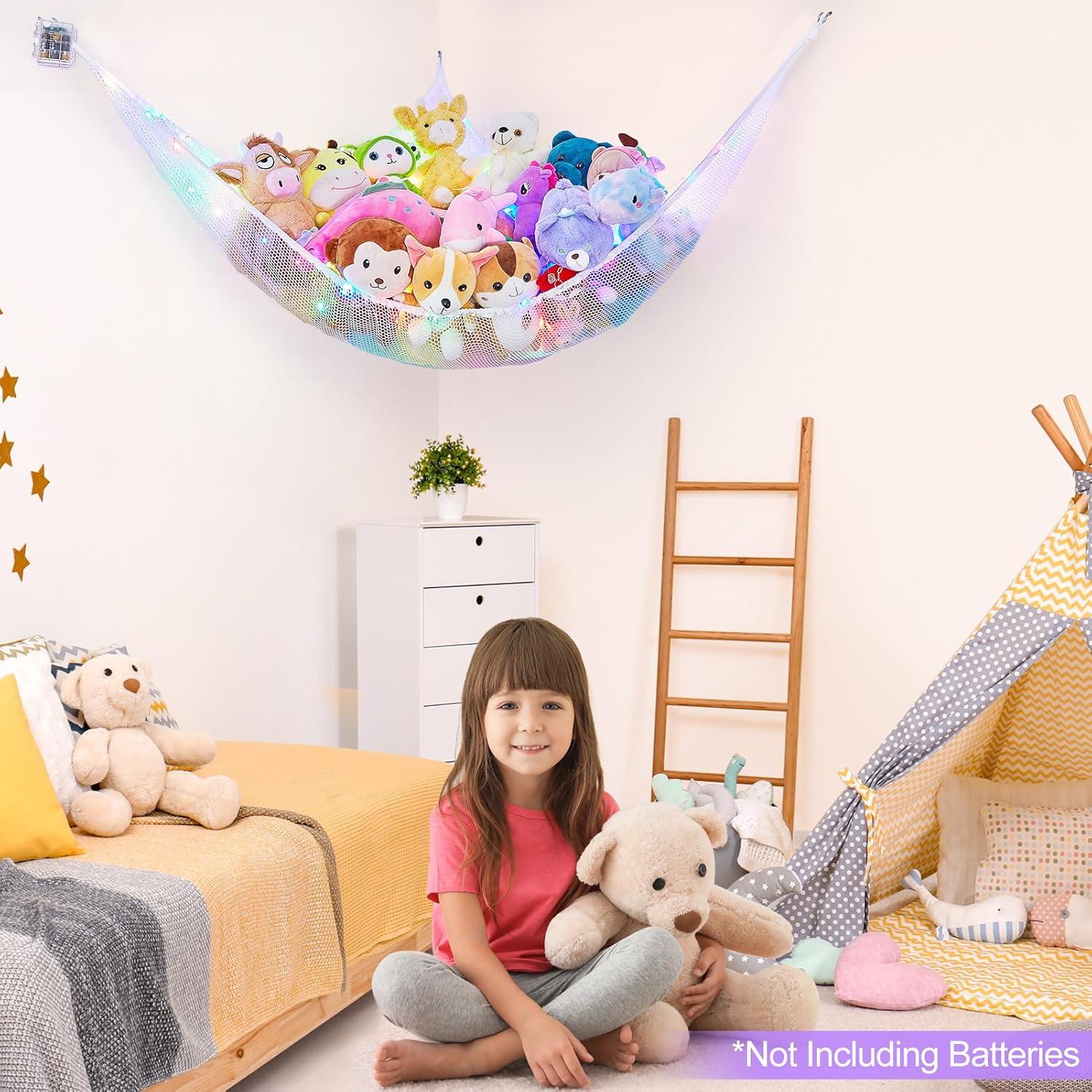 Hamaca de Animales de Peluche Basumee con Luz LED 130x155 cm