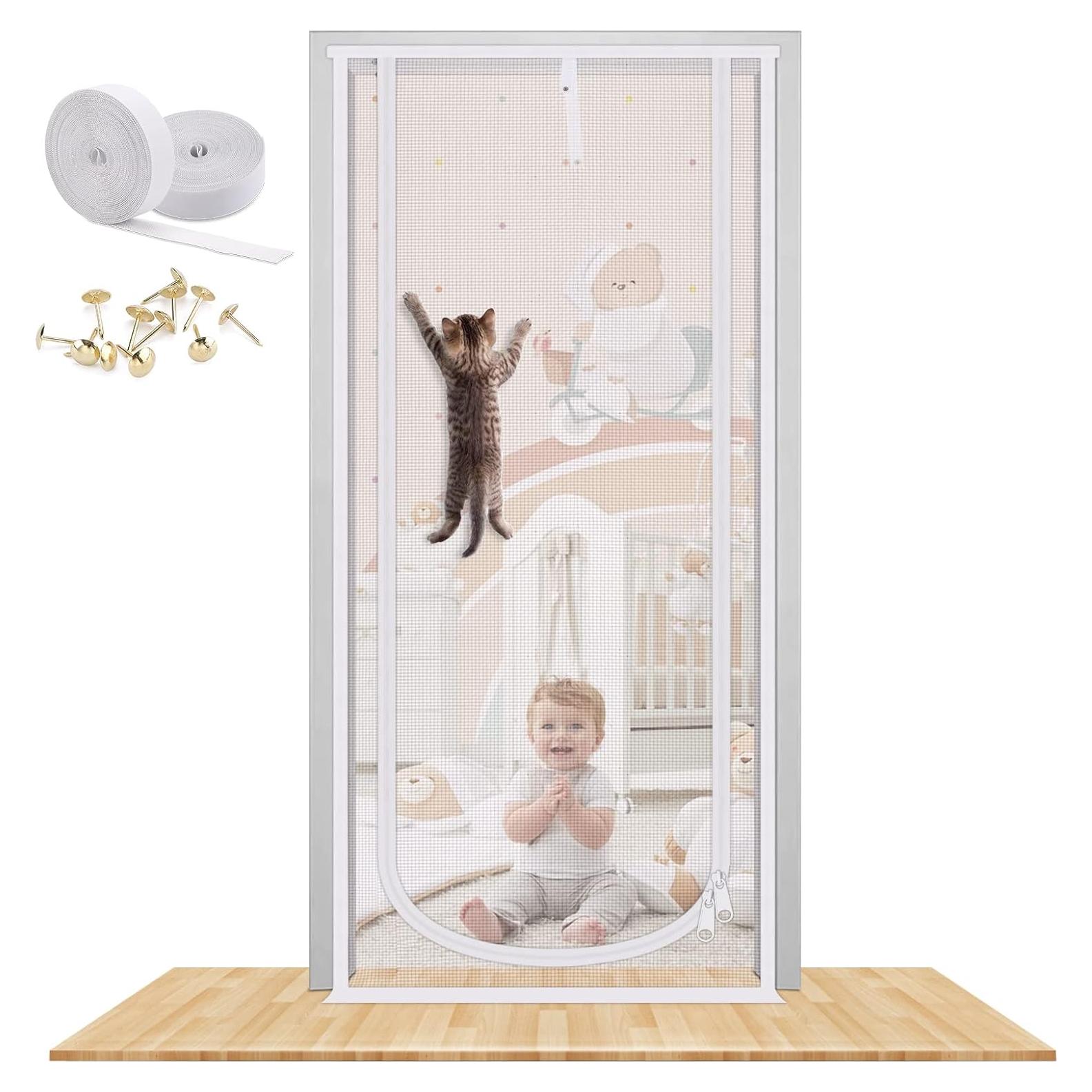 Puerta de Pantalla para Gatos MYPIN 82x32 cm Resistente