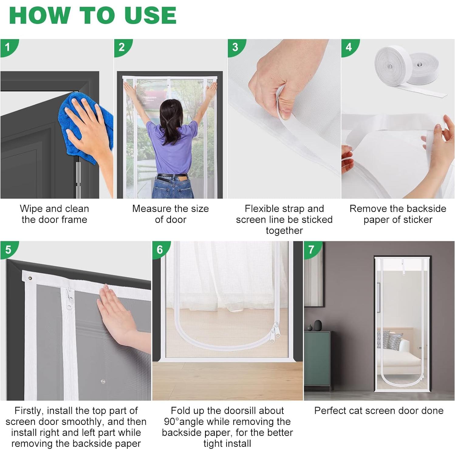 Puerta de Pantalla para Gatos MYPIN 82x32 cm Resistente