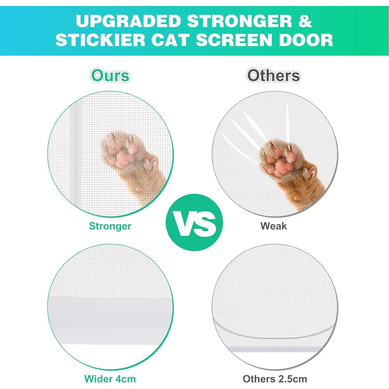 Puerta de Pantalla para Gatos MYPIN 82x32 cm Resistente