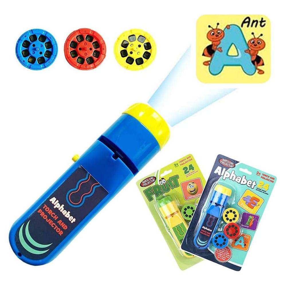 Proyector de Linterna de Mano MIANTANG Alfabeto y Fruta 48 Imágenes