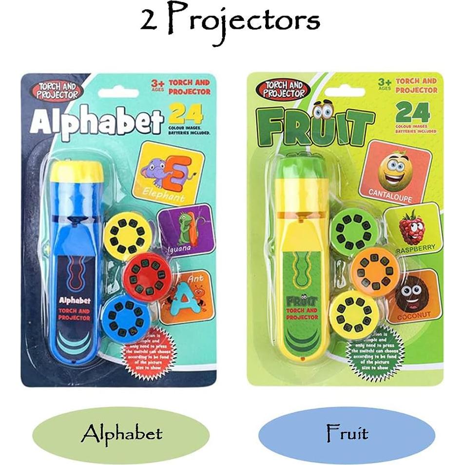 Proyector de Linterna de Mano MIANTANG Alfabeto y Fruta 48 Imágenes