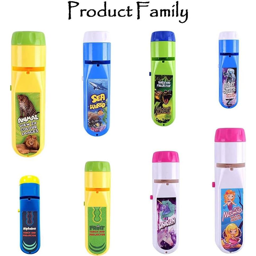 Proyector de Linterna de Mano MIANTANG Alfabeto y Fruta 48 Imágenes