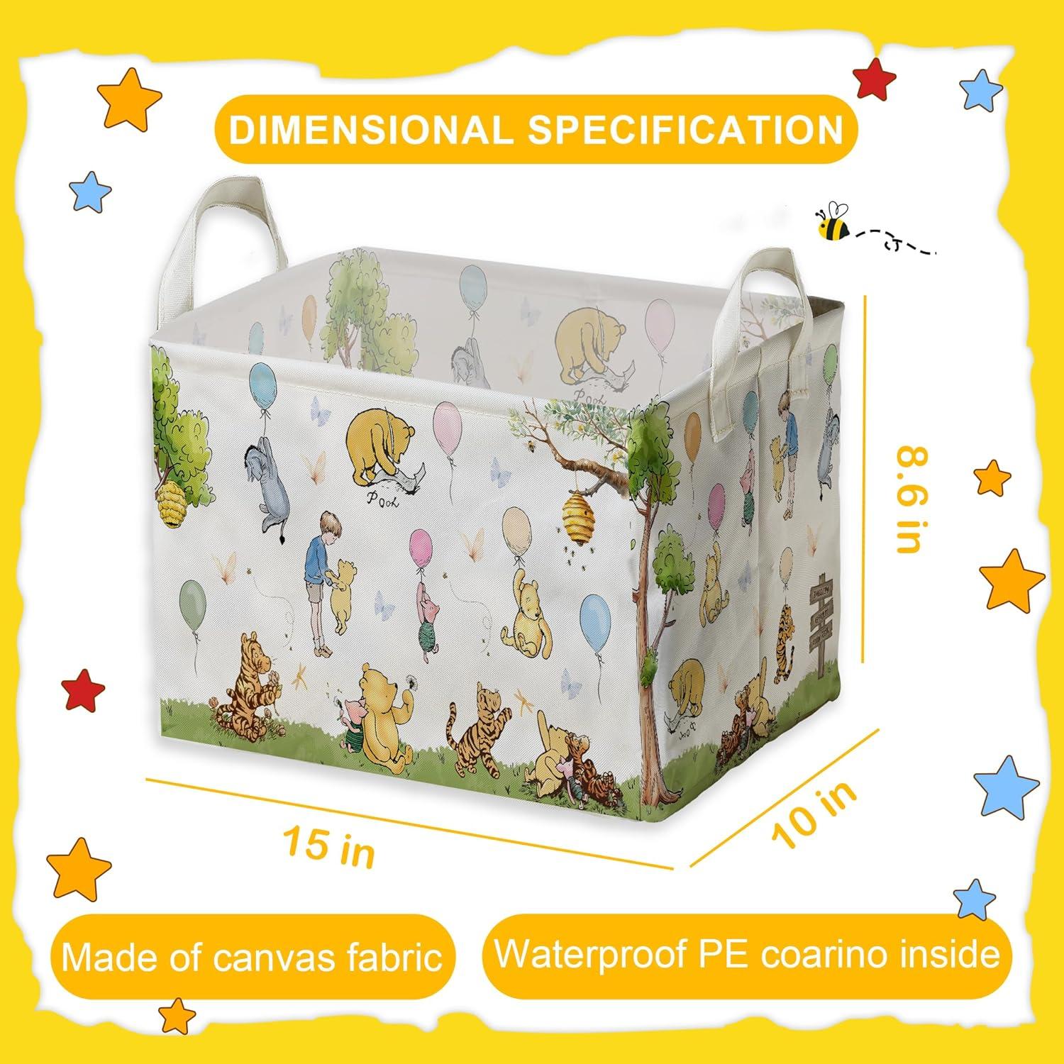 Cesta de Almacenamiento Winnie Pooh 38x25x22 cm Impermeable