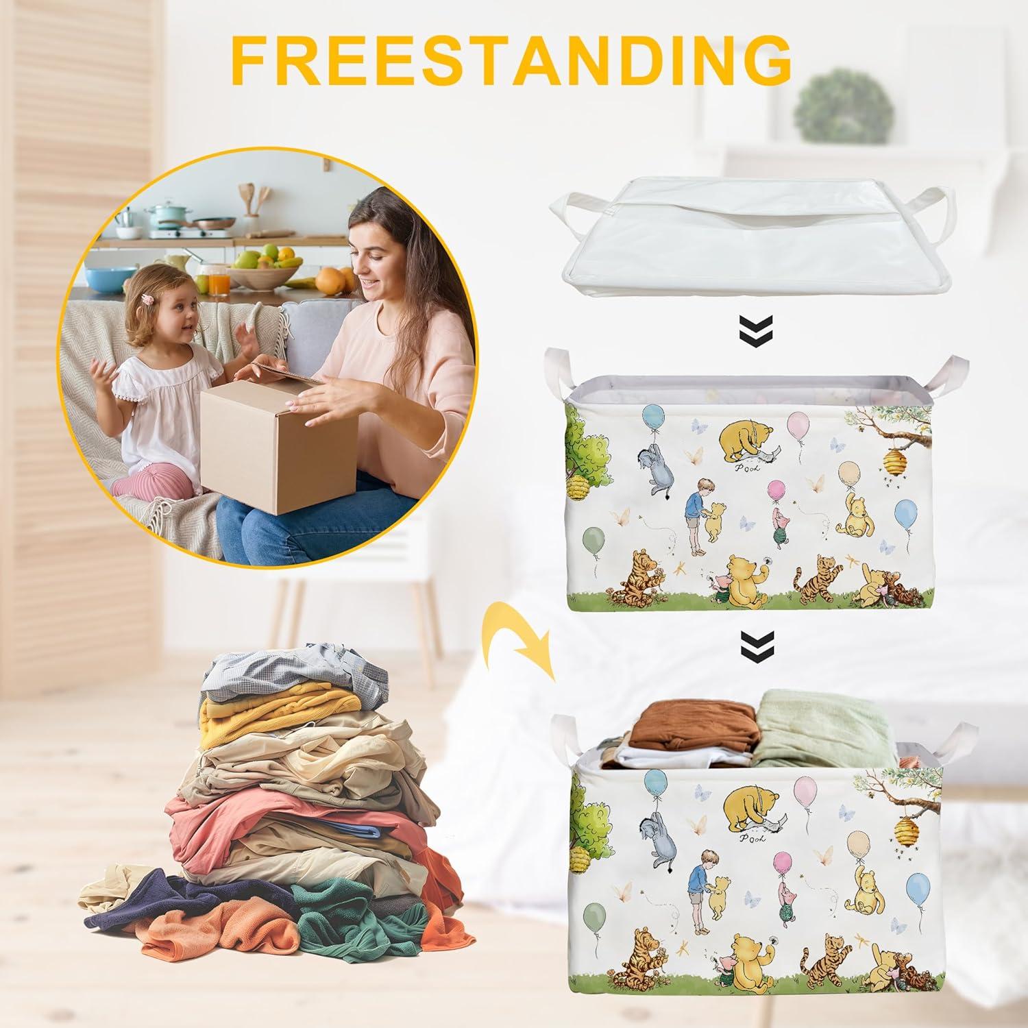 Cesta de Almacenamiento Winnie Pooh 38x25x22 cm Impermeable