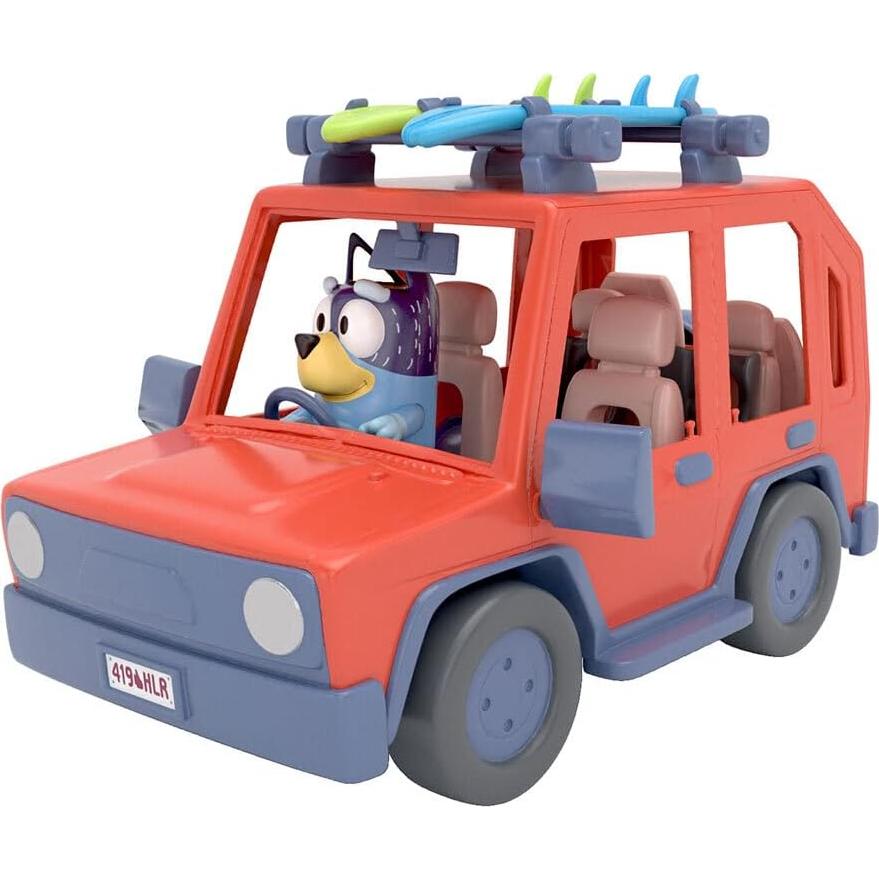 Vehículo Familiar Heeler 4WD Bluey con Figuras y Tablas de Surf