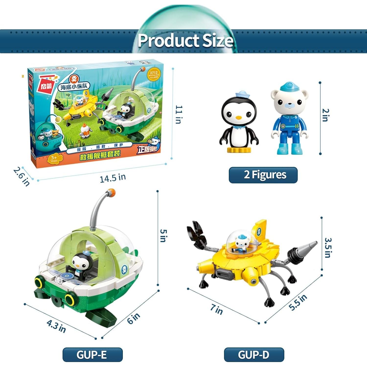Set de Bloques de Construcción Octonauts GUP-E y GUP-D 429PCS