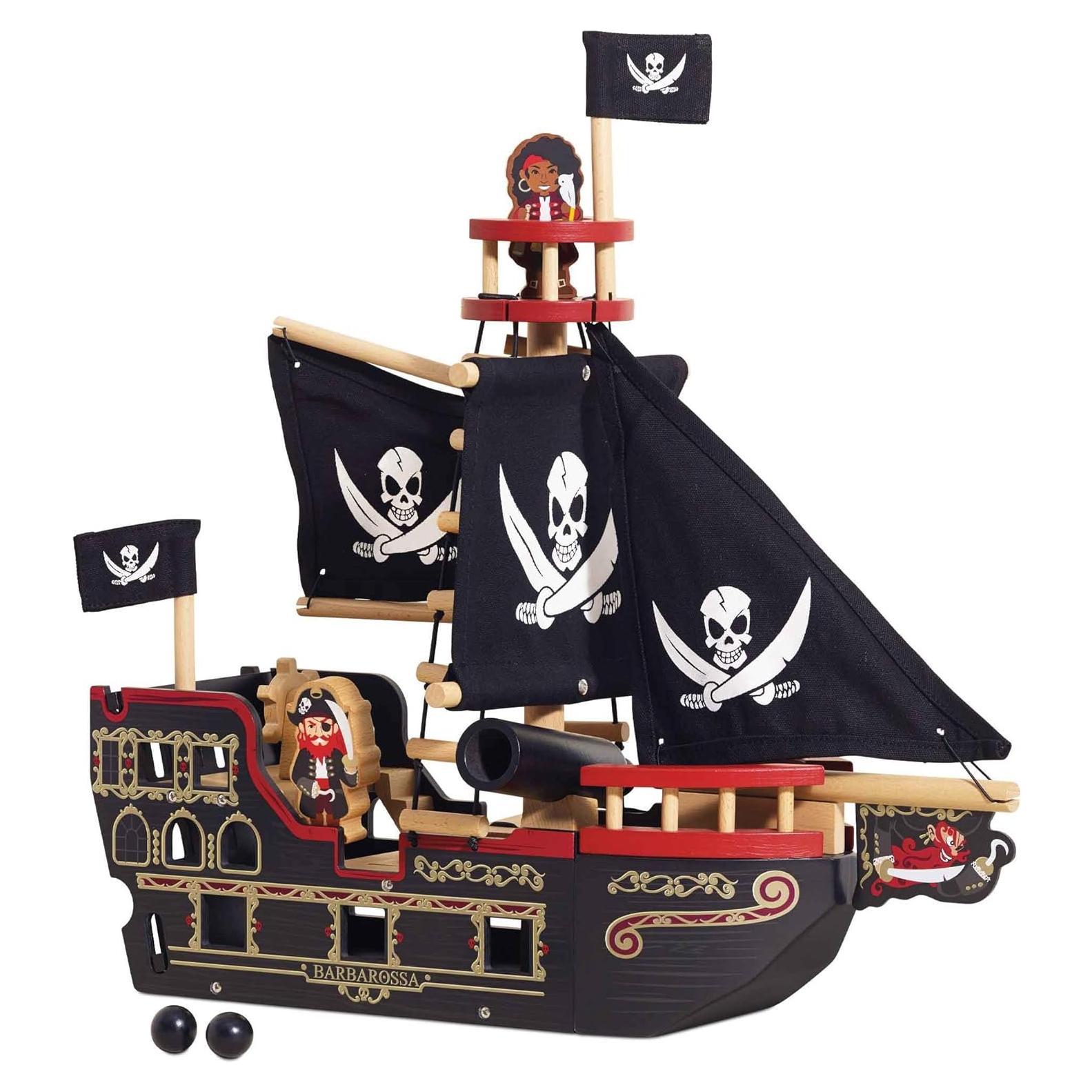 Barco Pirata Barbarossa Le Toy Van Juguete de Madera 44cm