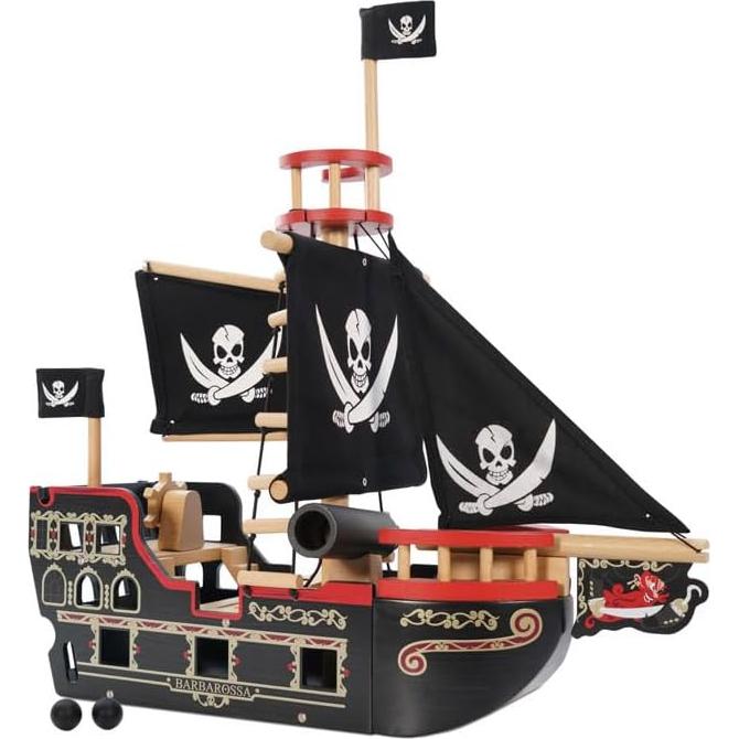 Barco Pirata Barbarossa Le Toy Van Juguete de Madera 44cm