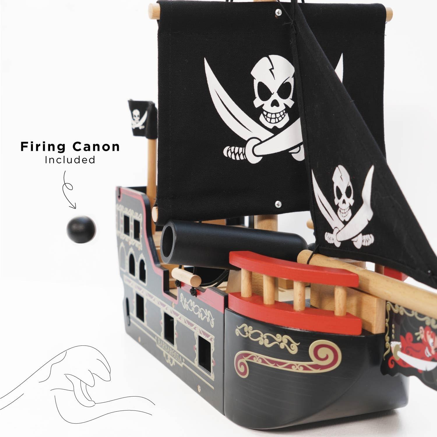 Barco Pirata Barbarossa Le Toy Van Juguete de Madera 44cm
