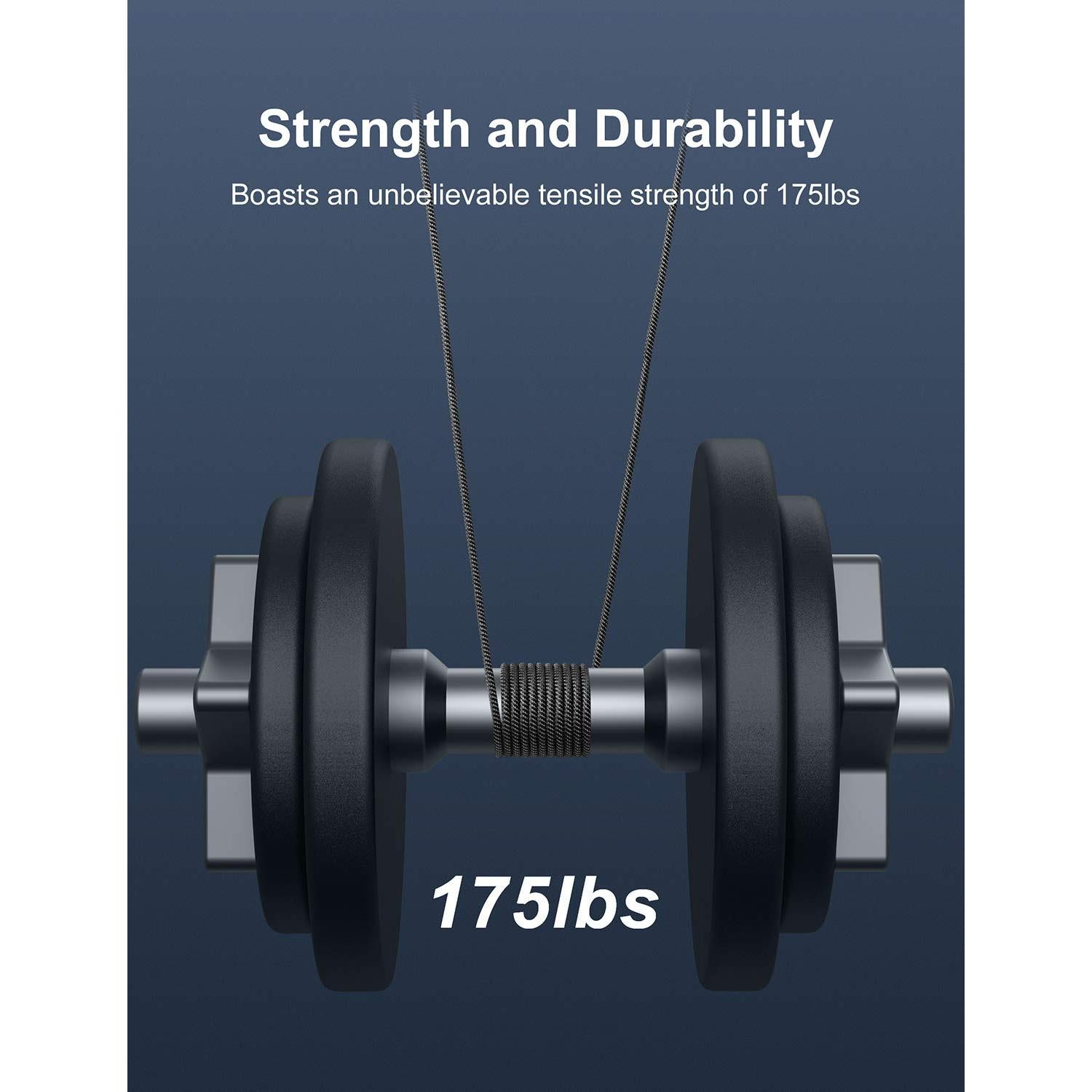 Cable de Carga Rápida Lightning Dasku 30 cm 3Pack Negro