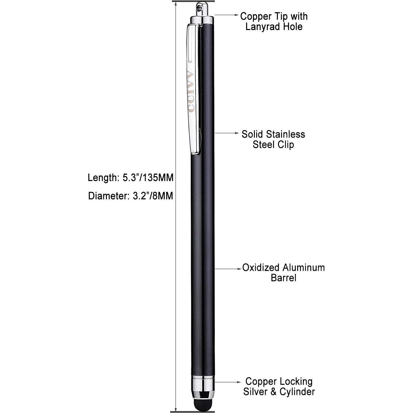 3 Stylus Pens CCIVV para Pantallas Táctiles - Punta 6mm
