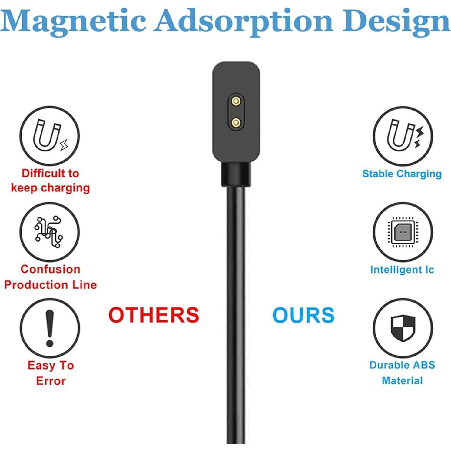 Cable de carga USB para Xiaomi Mi Band 8 - 60cm