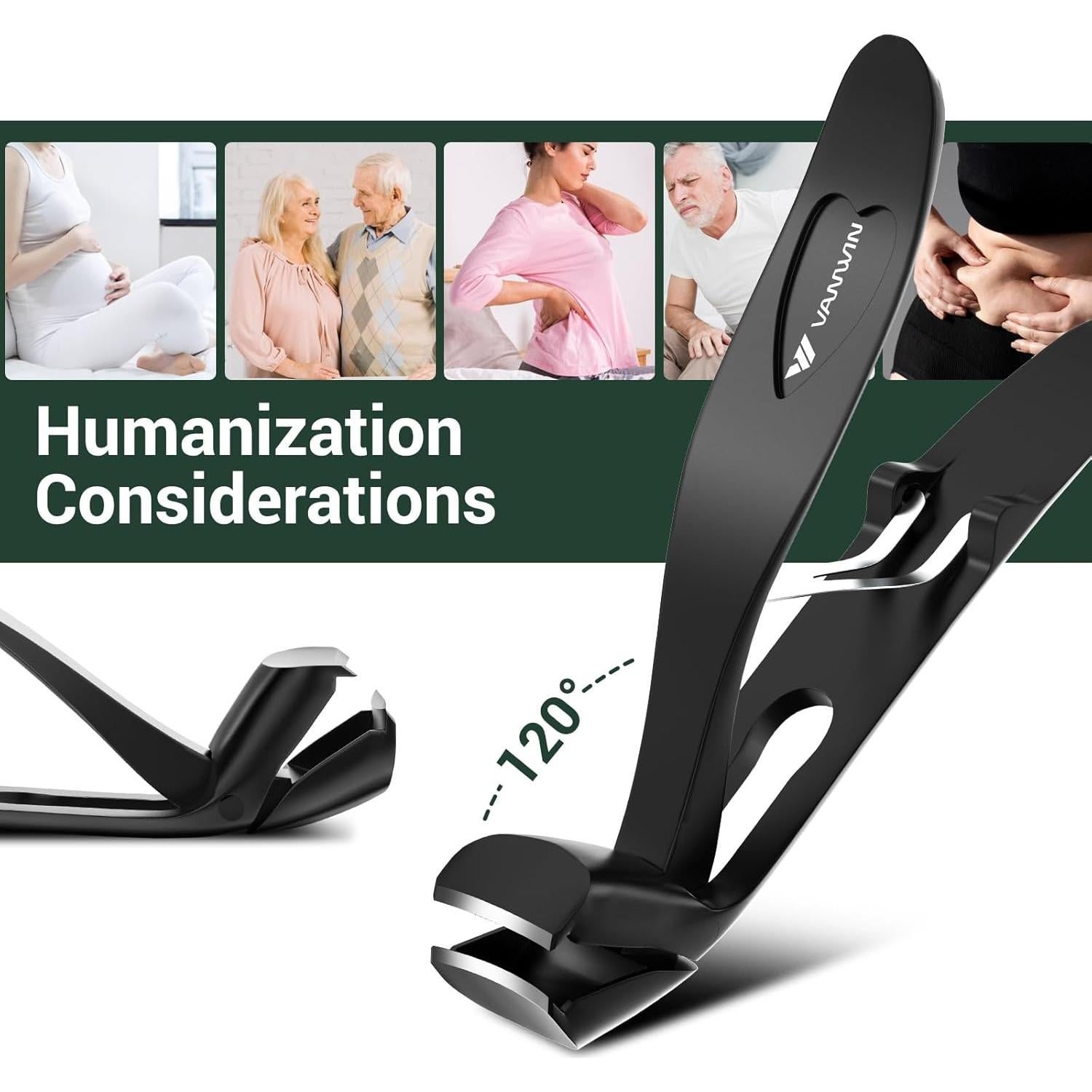 Cortauñas VANWIN para Uñas Gruesas con Cabeza Angulada