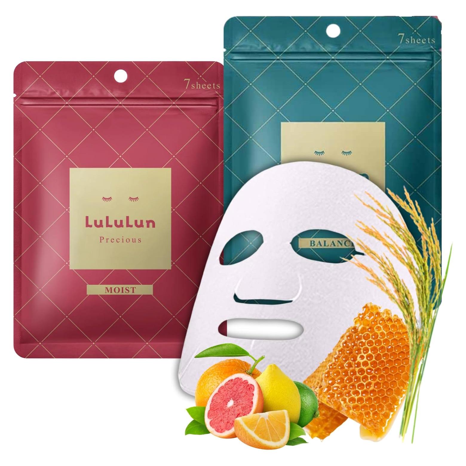 Lululun Máscara Facial Anti Envejecimiento 14 Hojas Hidratantes