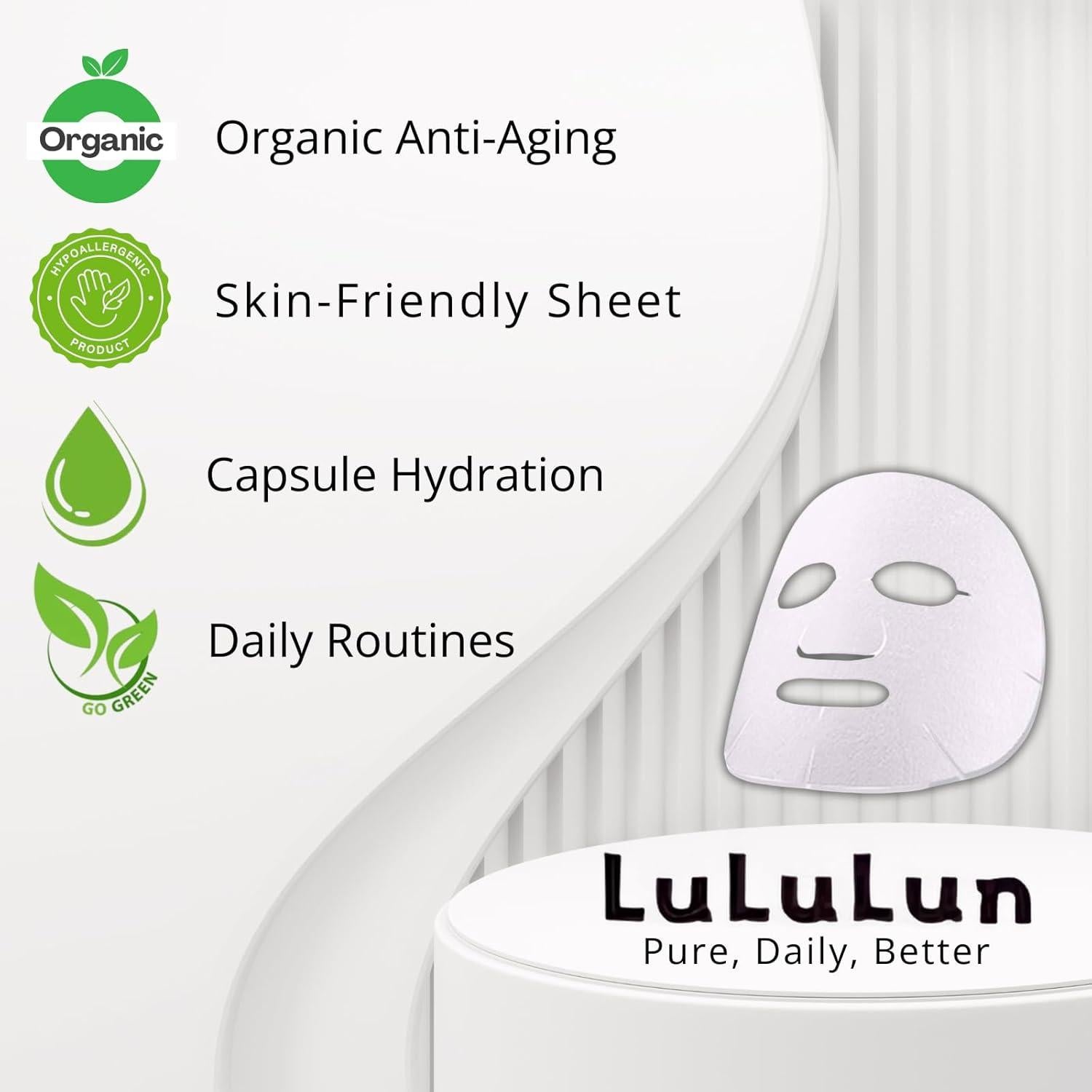Lululun Máscara Facial Anti Envejecimiento 14 Hojas Hidratantes