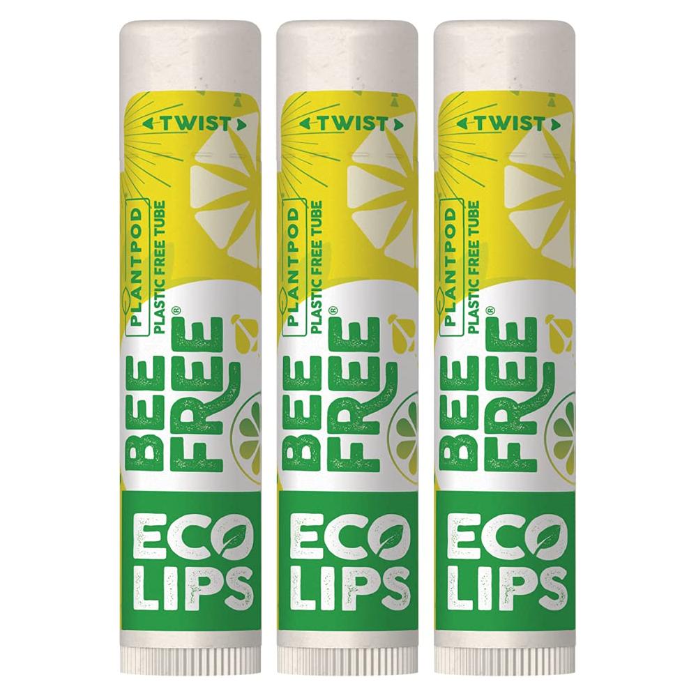 Bálsamo Labial Vegano Eco Lips Sabor Limón Lima Paquete de 3