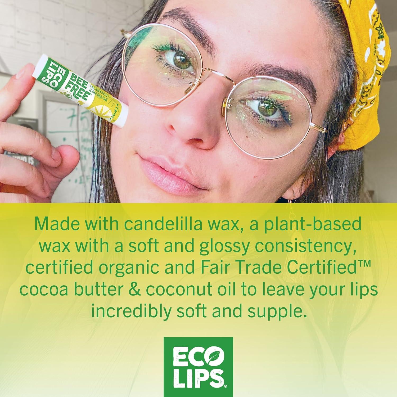 Bálsamo Labial Vegano Eco Lips Sabor Limón Lima Paquete de 3