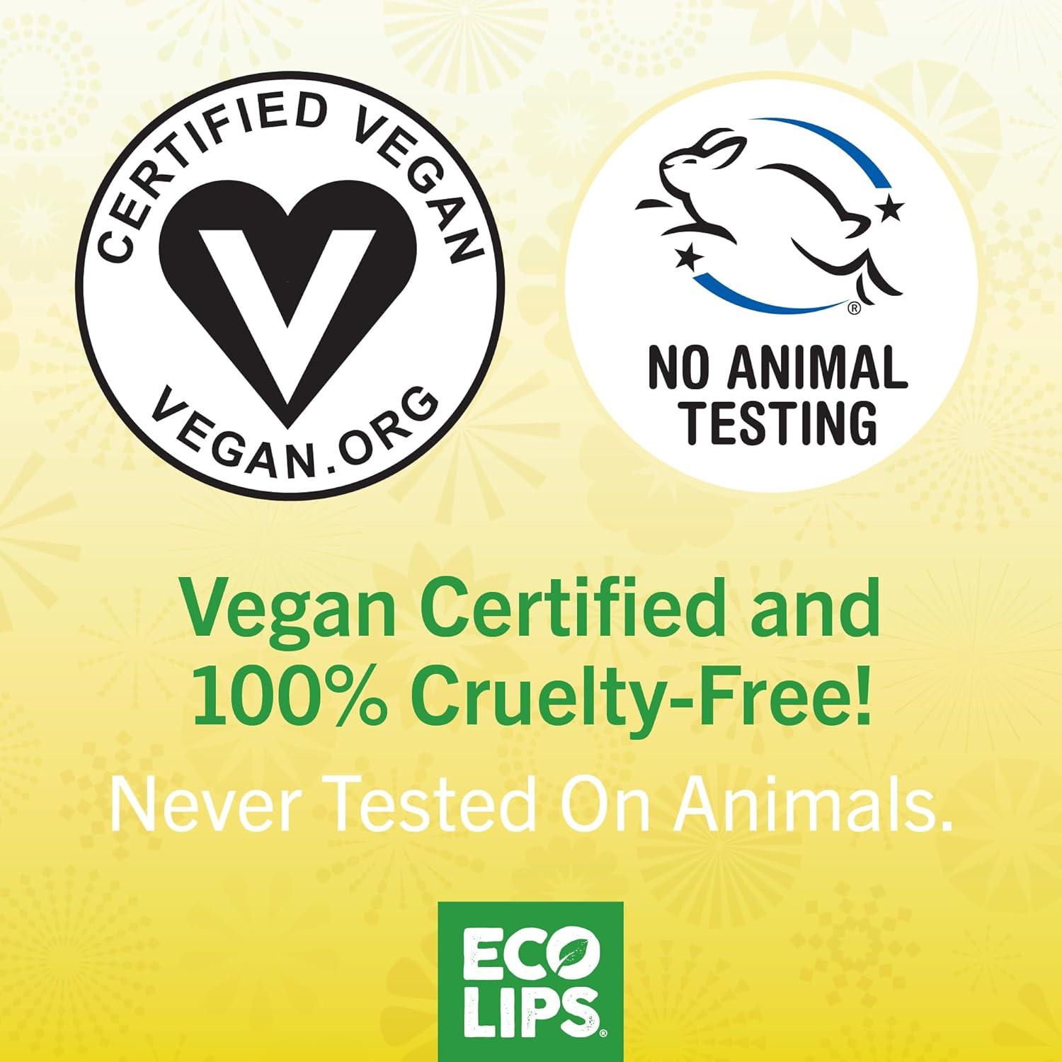 Bálsamo Labial Vegano Eco Lips Sabor Limón Lima Paquete de 3