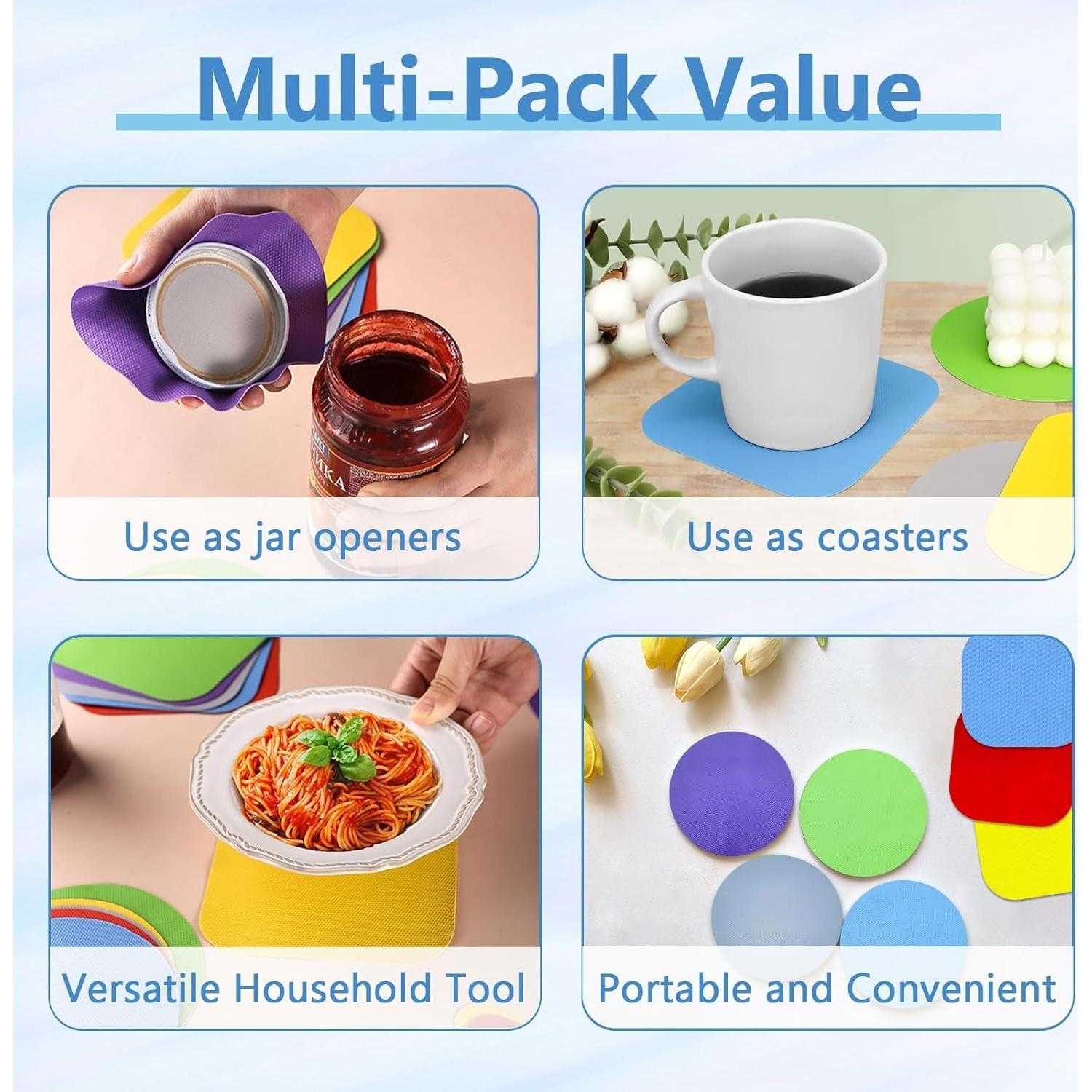 Almohadillas Antideslizantes de Goma smrtcol 6 Piezas para Abrir Tarros