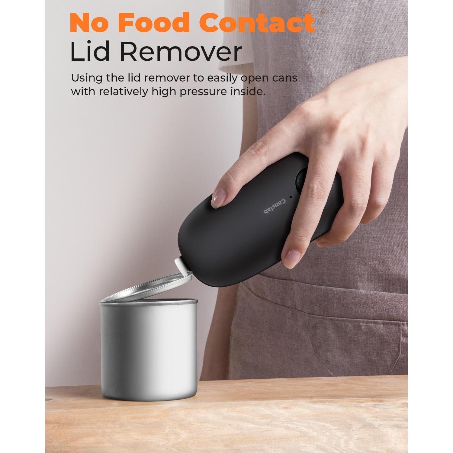 Abre Latas Eléctrico Canslab Ultrablade Negro 10W Recargable