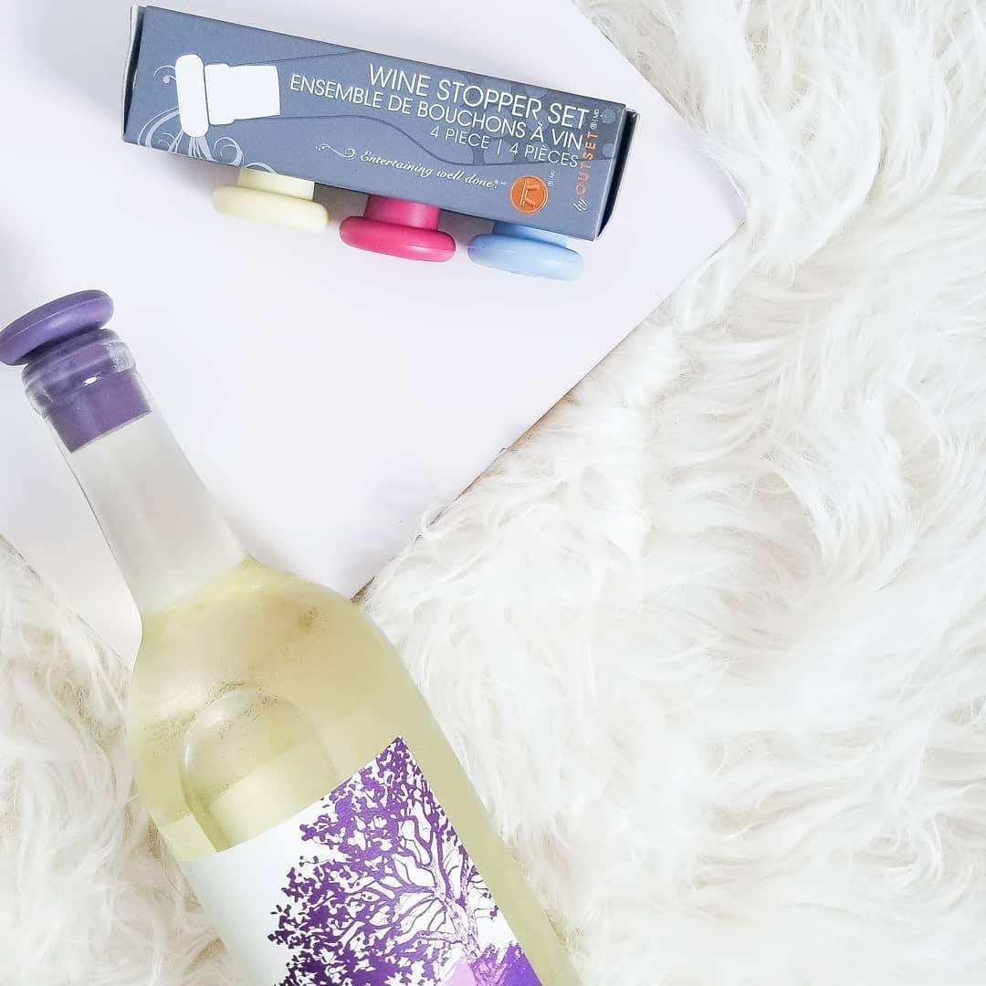 Tapones de Vino de Silicona Outset B229, Set de 4 Colores