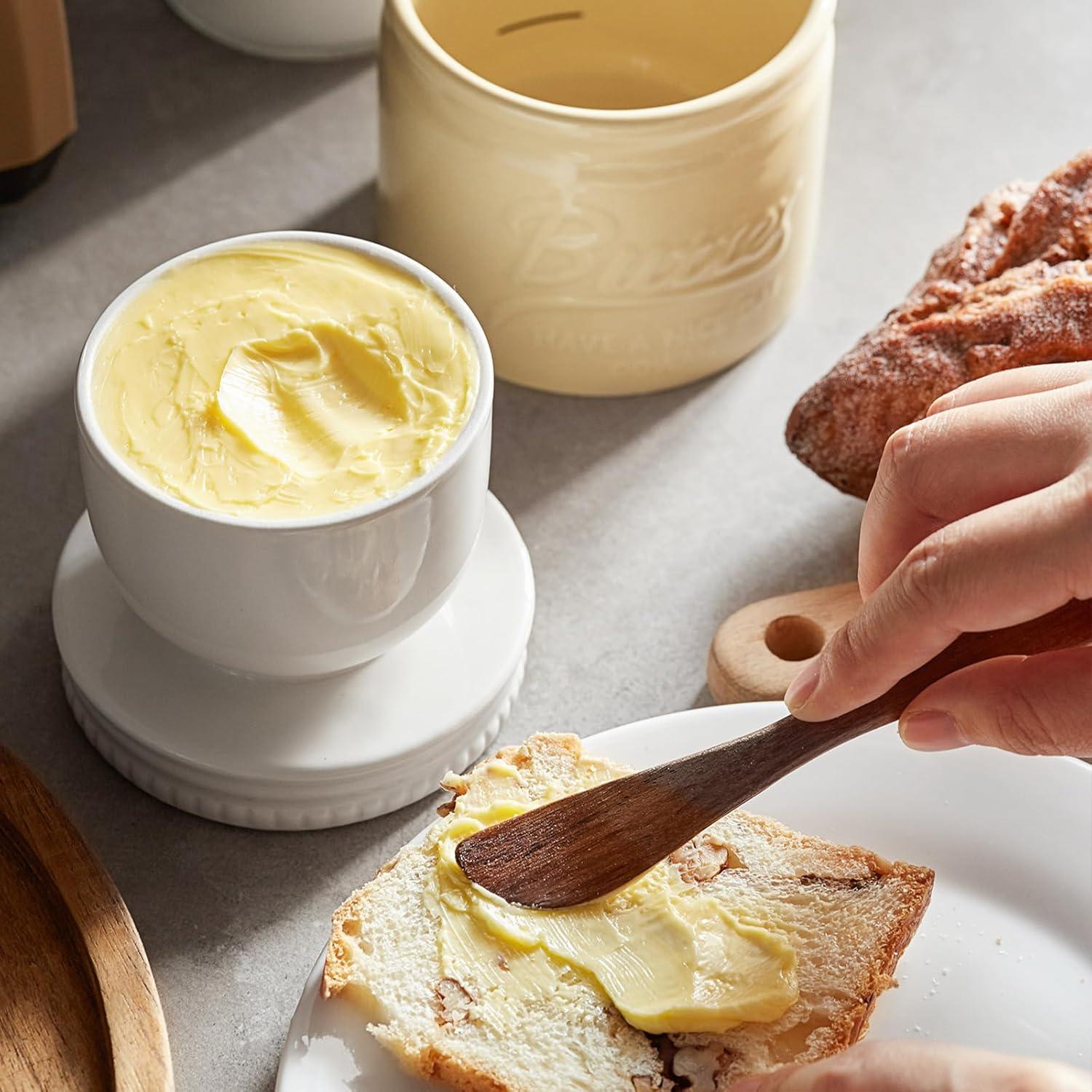 Crock de Mantequilla DOWAN Mason Beige con Tapa - 170g