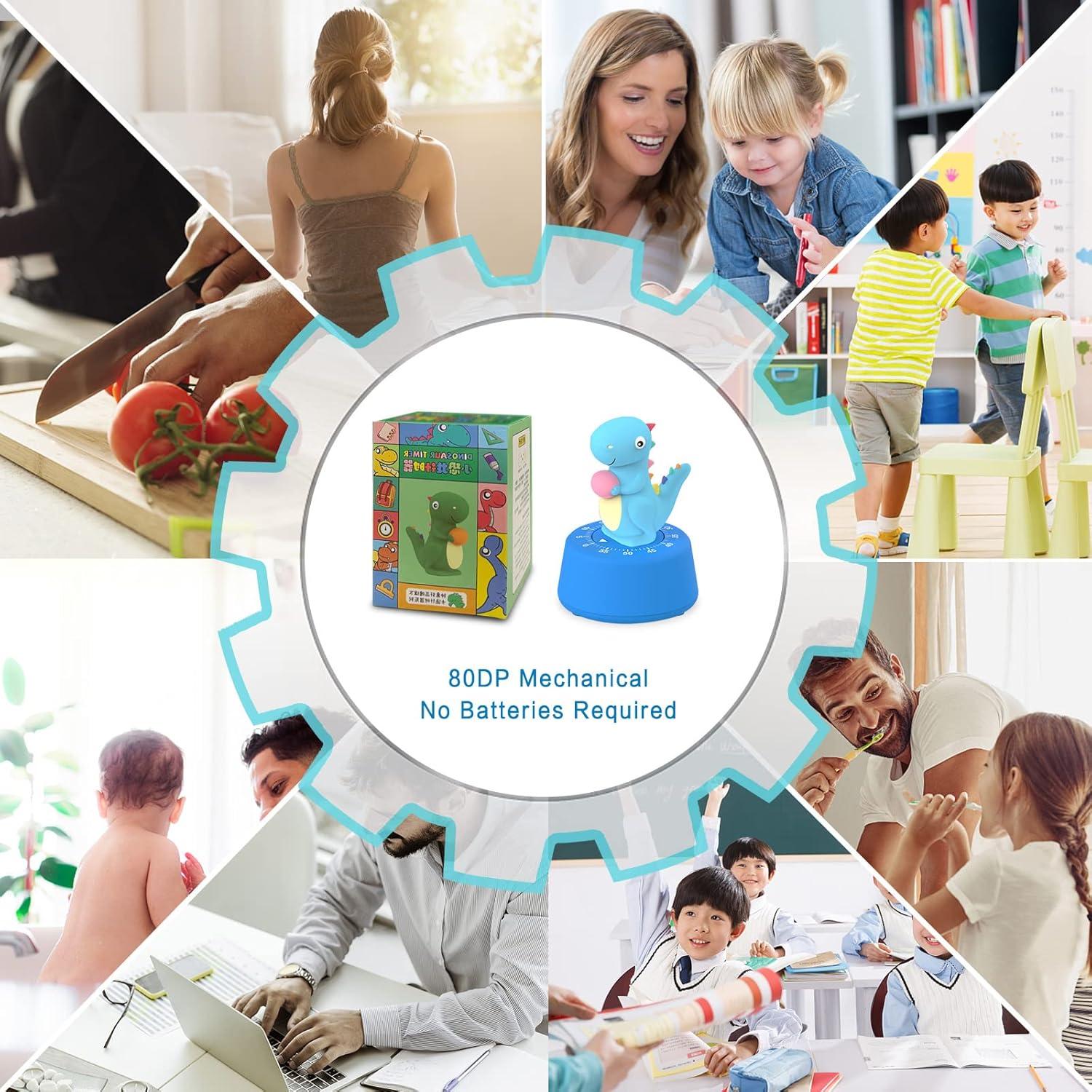 Paquete de 2 Temporizadores de Cocina ELE DEPI Dinosaurio Mecánico