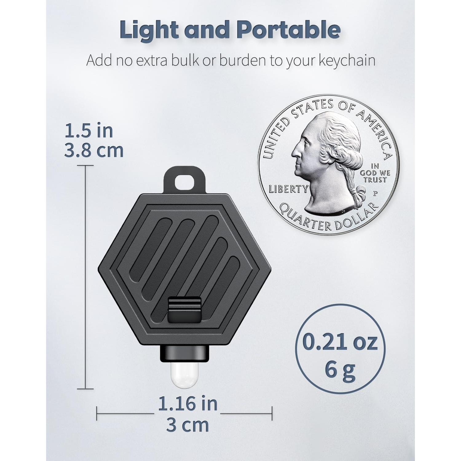 Paquete de 5 Linternas LED de Llavero Uniclife Ultra Brillante