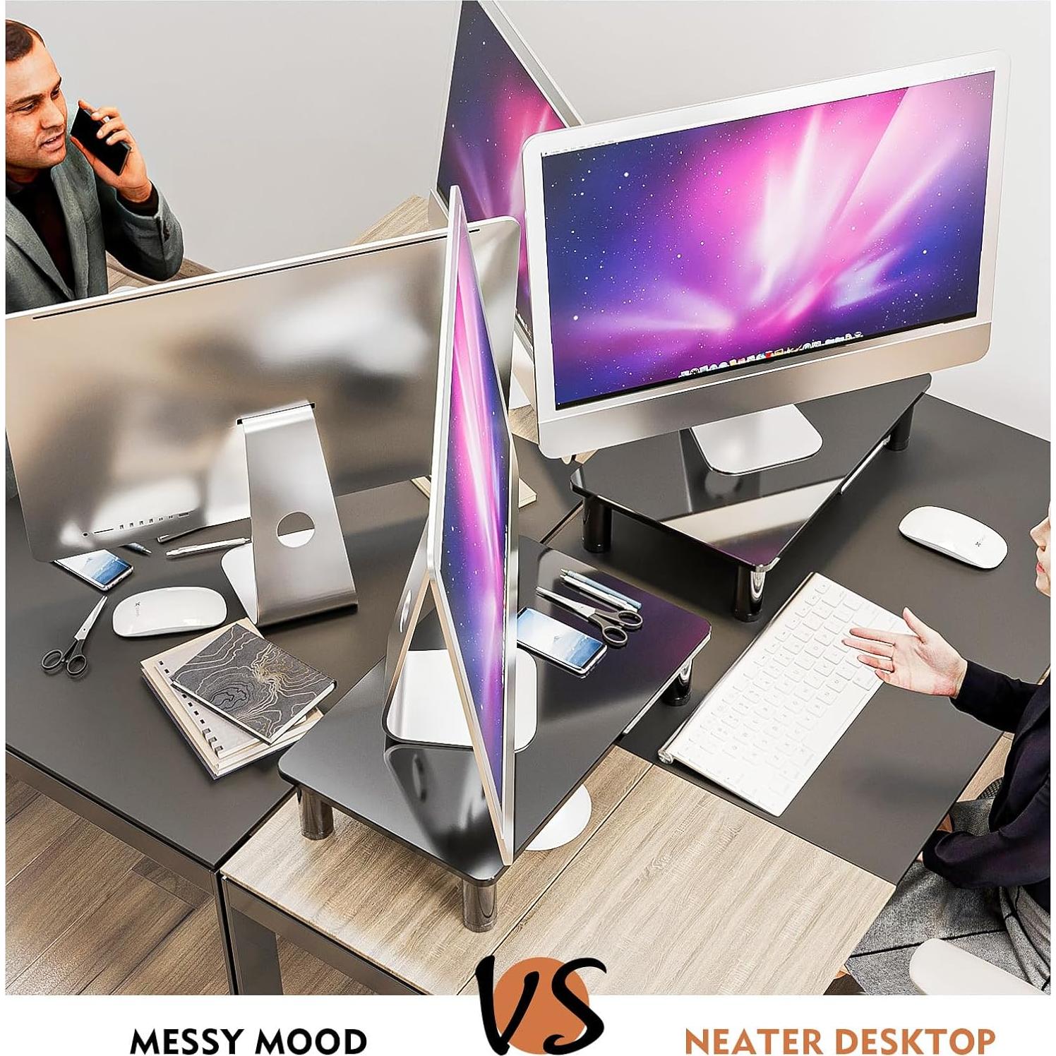 Soporte para Monitor Ajustable HEMUDU HD01B-202 - Paquete de 2