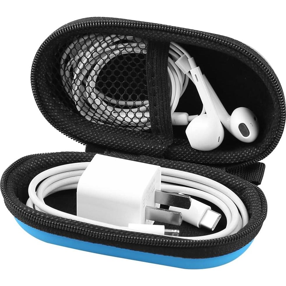 Funda de transporte RISETECH para auriculares EVA azul