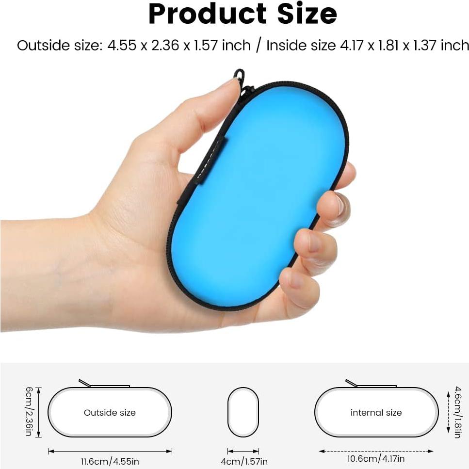 Funda de transporte RISETECH para auriculares EVA azul