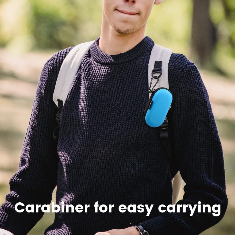 Funda de transporte RISETECH para auriculares EVA azul