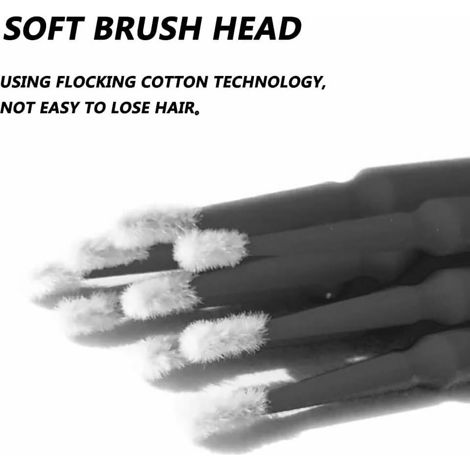 Paquete de 100 Cepillos de Limpieza para Puertos de Carga - Negro