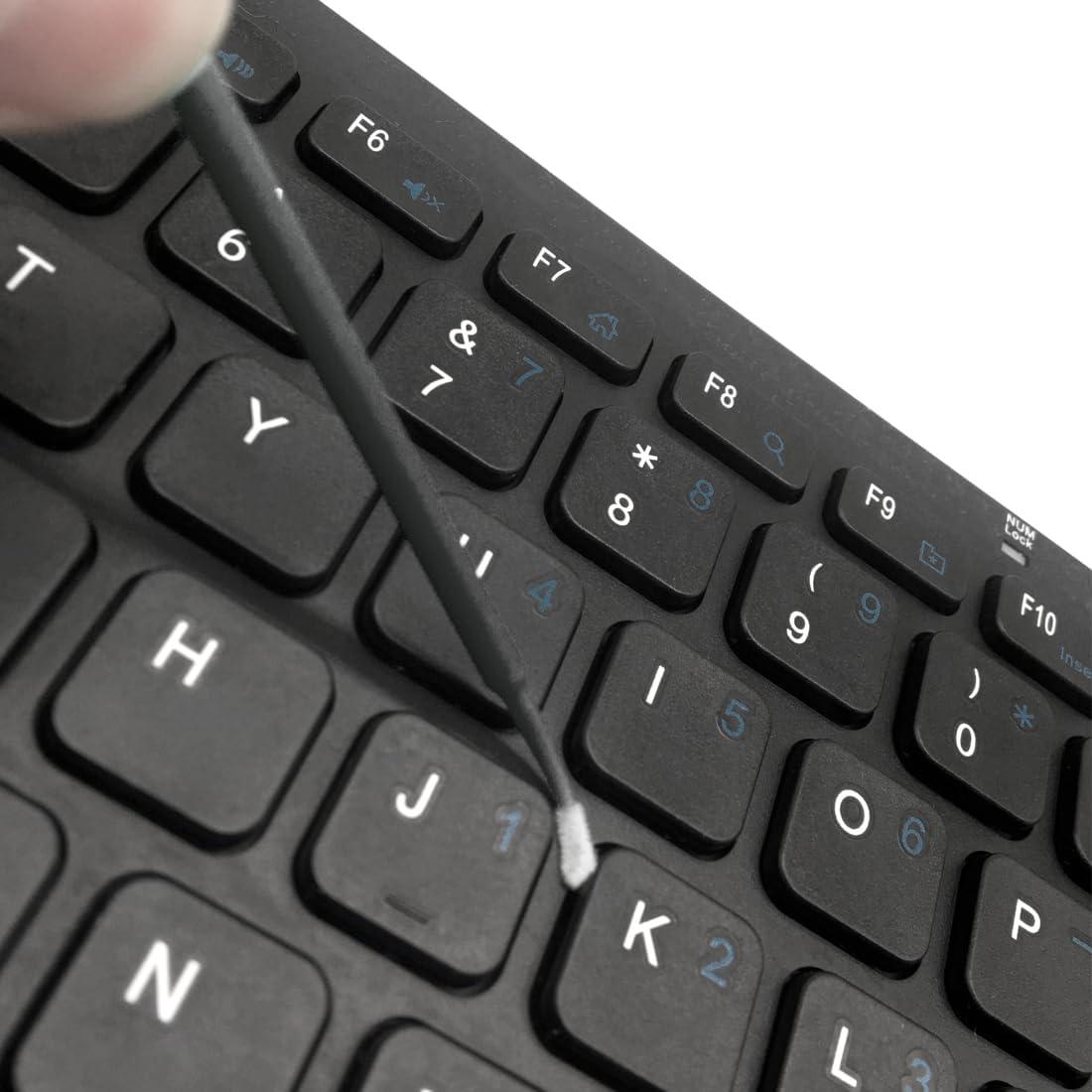 Paquete de 100 Cepillos de Limpieza para Puertos de Carga - Negro