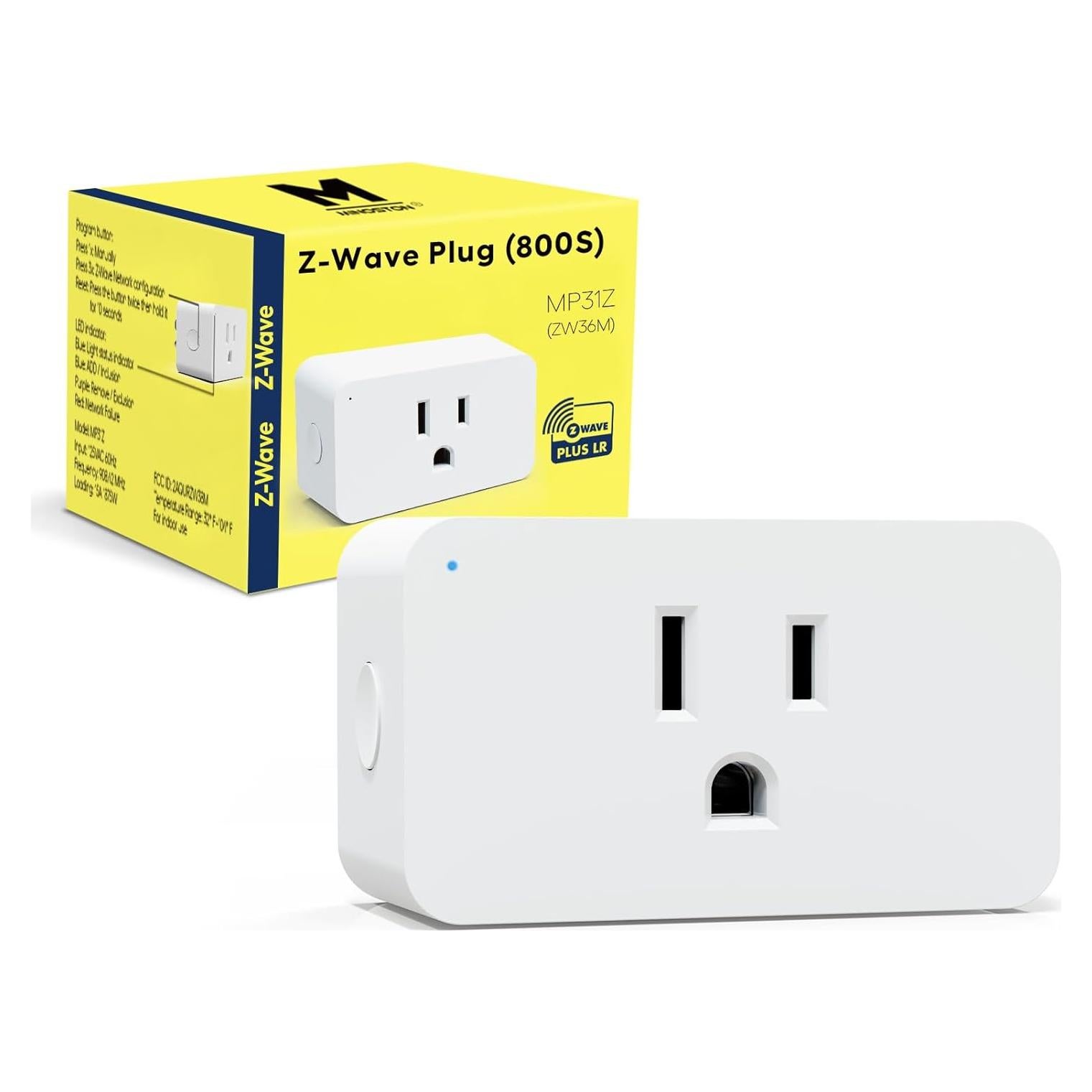 Enchufe Inteligente Z-Wave Minoston MP31Z, 396m Alcance