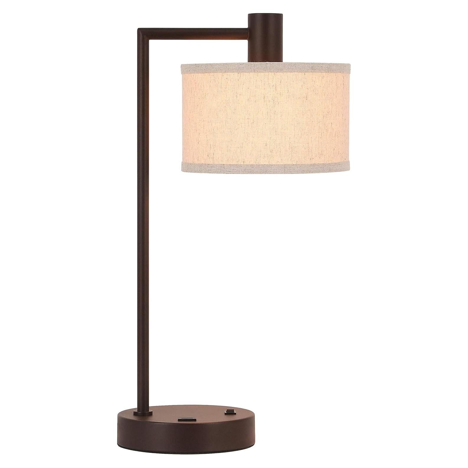 Lámpara de Mesa XiNBEi Bronce Oscuro con USB 55.9 cm