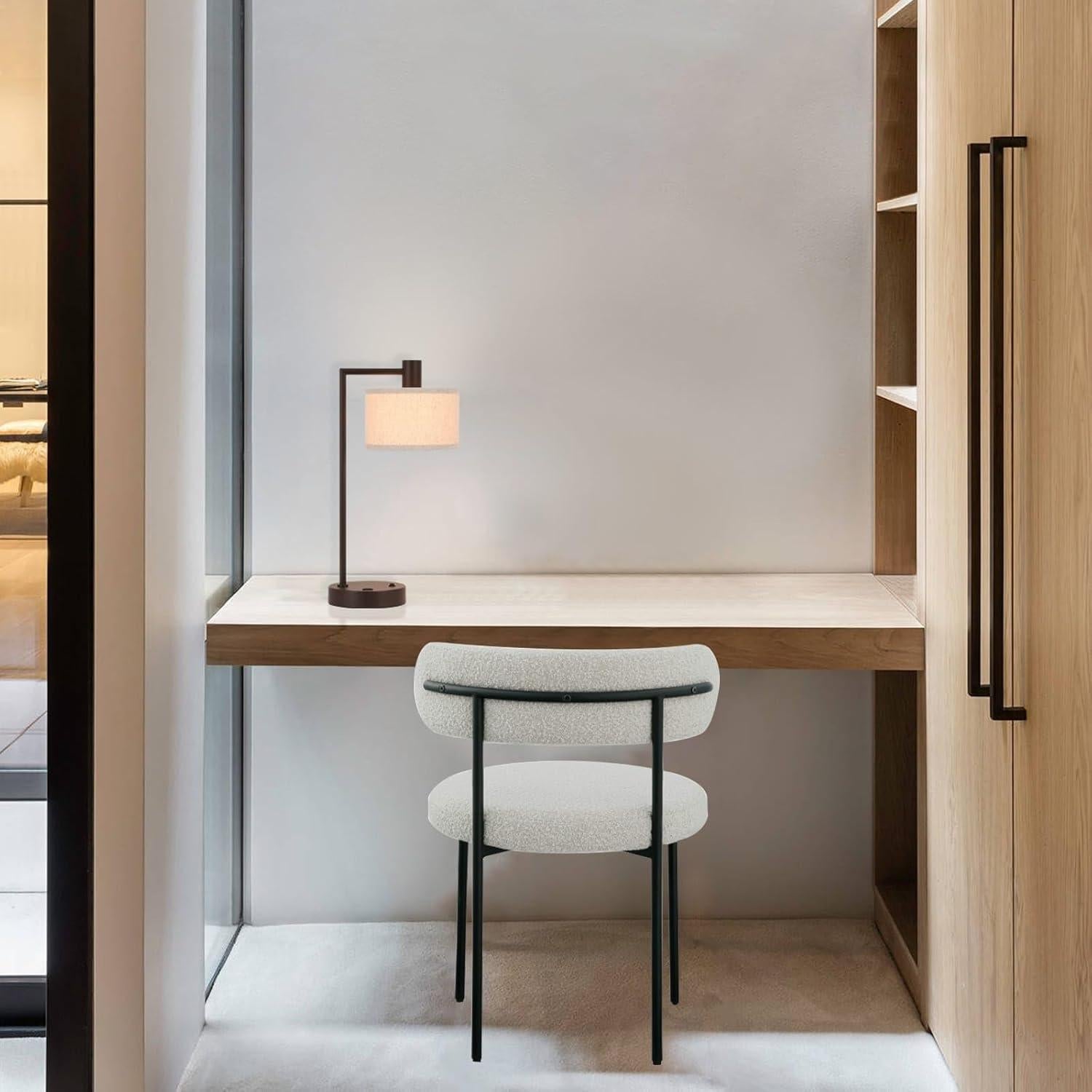 Lámpara de Mesa XiNBEi Bronce Oscuro con USB 55.9 cm