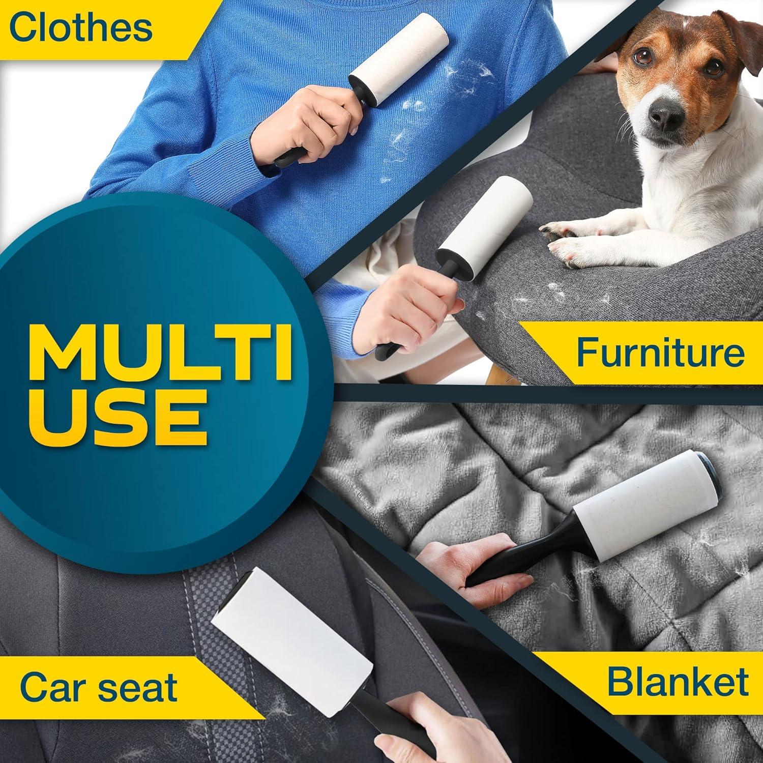 Rodillos para Pelusa Polardo - 5 Pcs, 450 Hojas Pegajosas