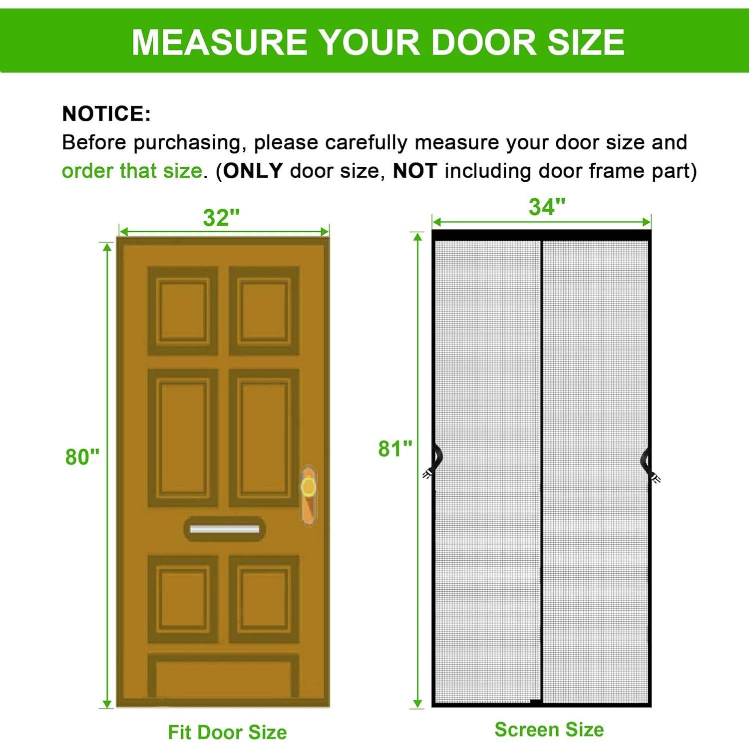 Puerta de Malla Magnética Firguny 34x81 cm Alta Resistencia