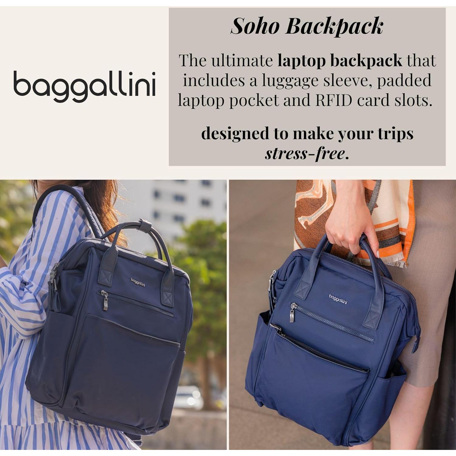 Mochila Baggallini Soho para Portátil - Ligera y Resistente al Agua