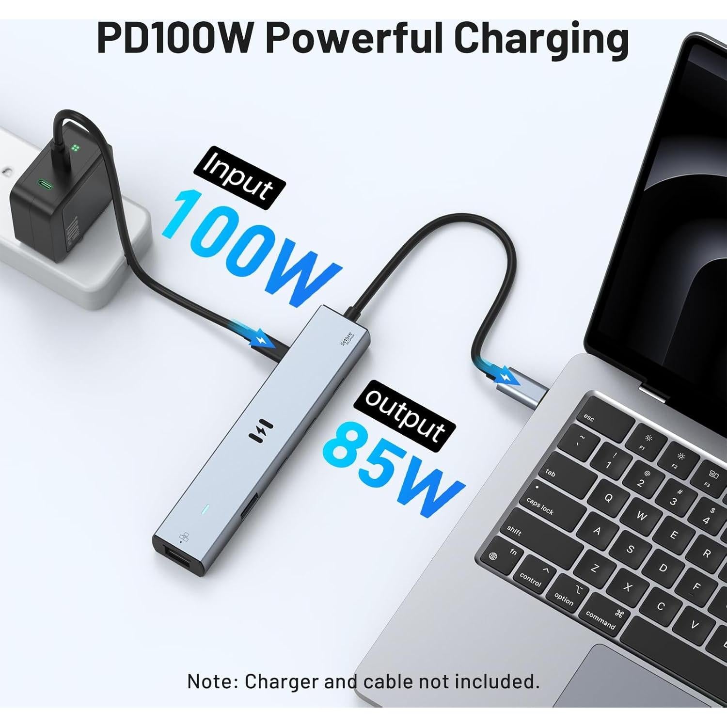 Adaptador Multiport USB C Selore 7 en 1 10Gbps HDMI 4K Ethernet
