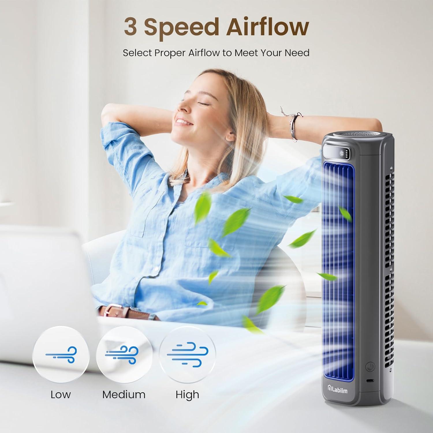 Ventilador de Escritorio Labiim LA-06 Recargable 5000mAh 12"