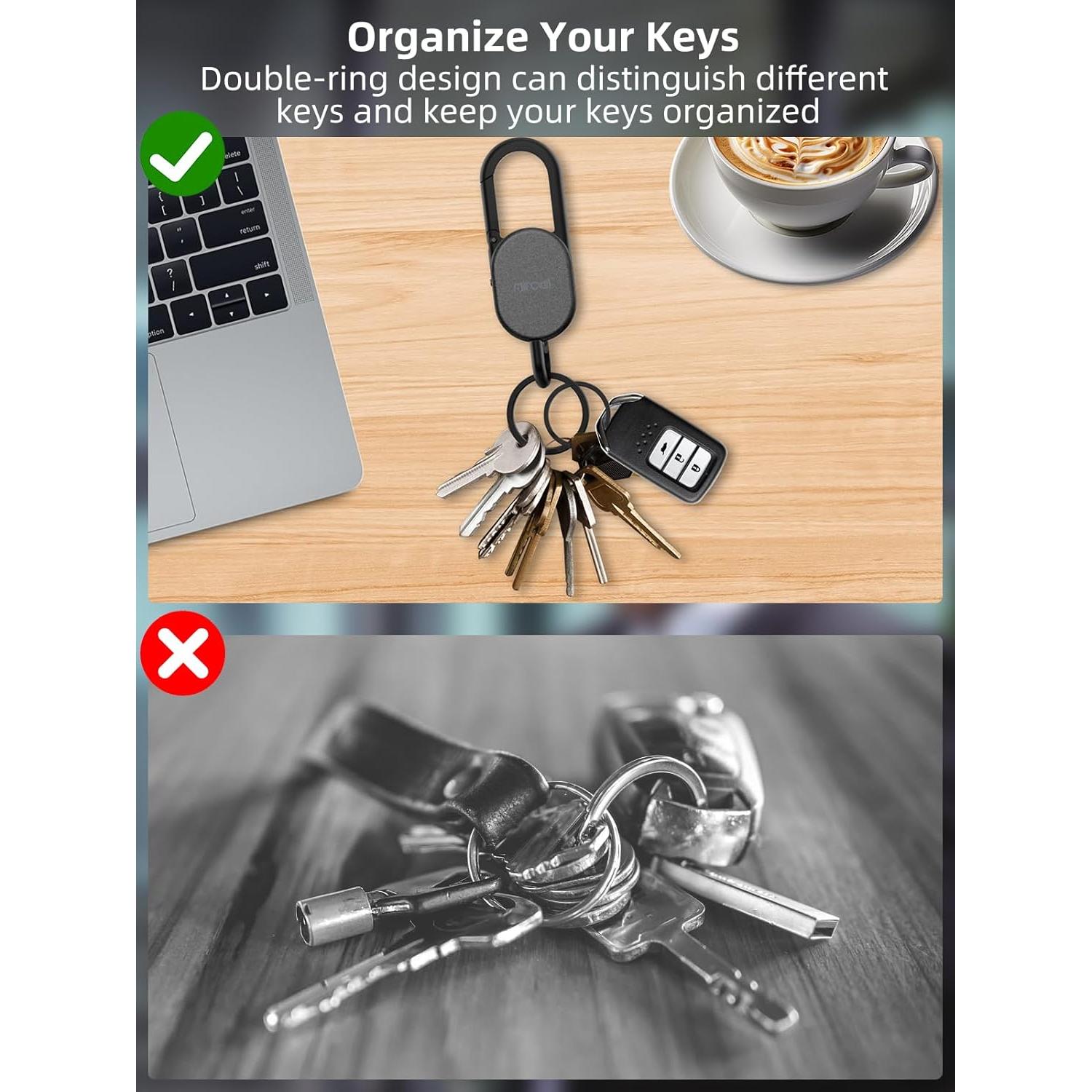 Llave con rastreador GPS Miroddi, recargable, negro