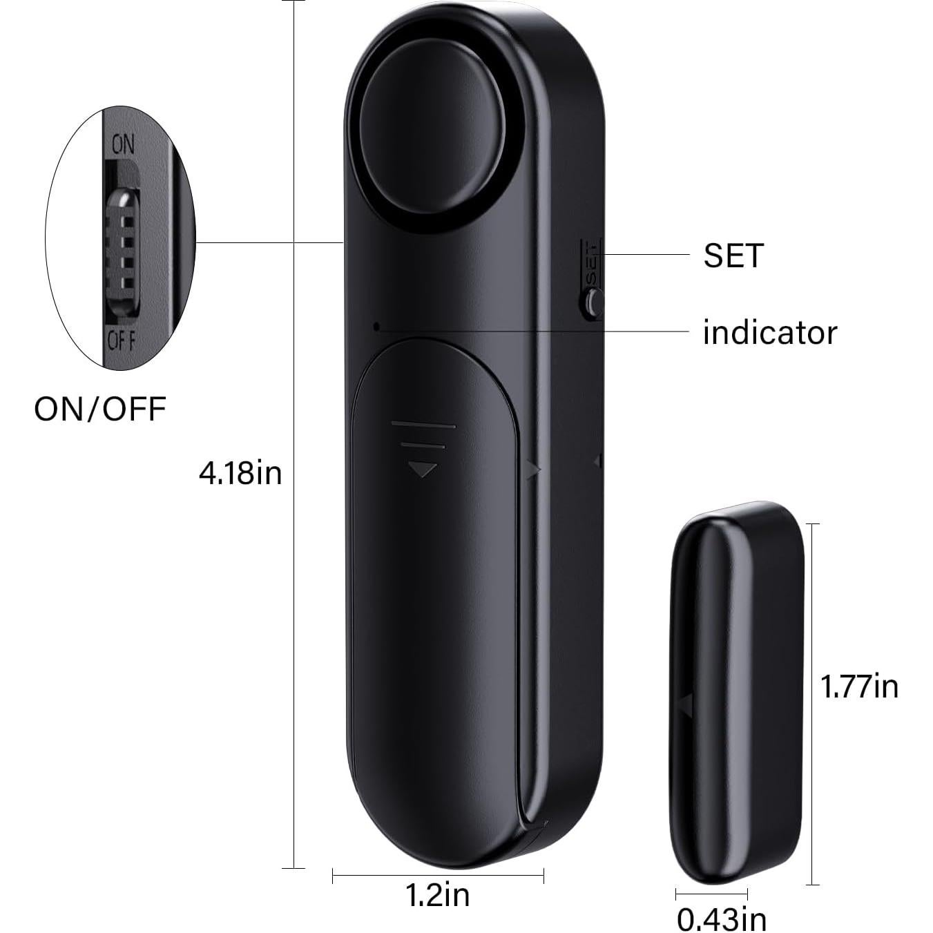 Alarma de Puerta y Ventana METAK con Control Remoto - 120dB