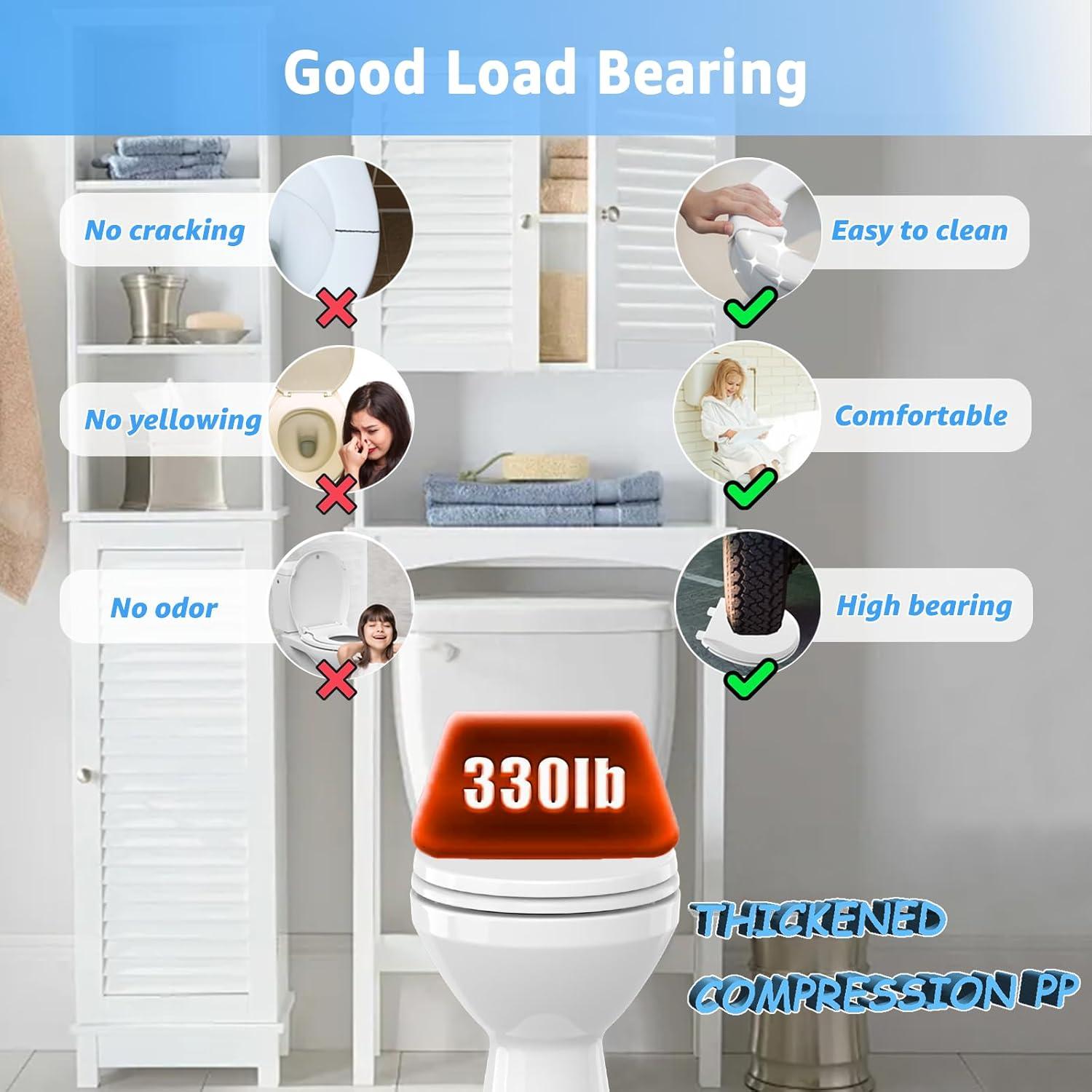 Asiento de Inodoro Redondo Huttdmel con Asiento para Niños 41.91 cm